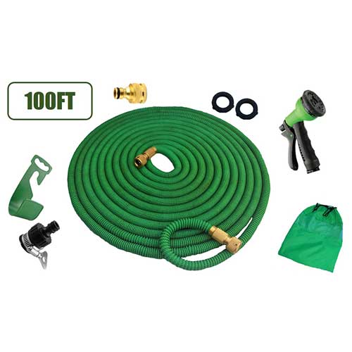 ACEMARTS Expandable Garden Hose Pipe Green 100 FT Light Weight with Tougher Late 